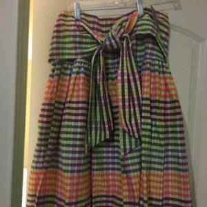 Multicolored midi skirt